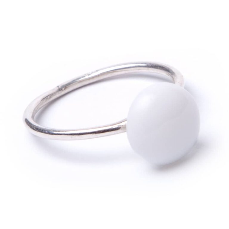 olcsó ezüst gyűrű fehér fragil