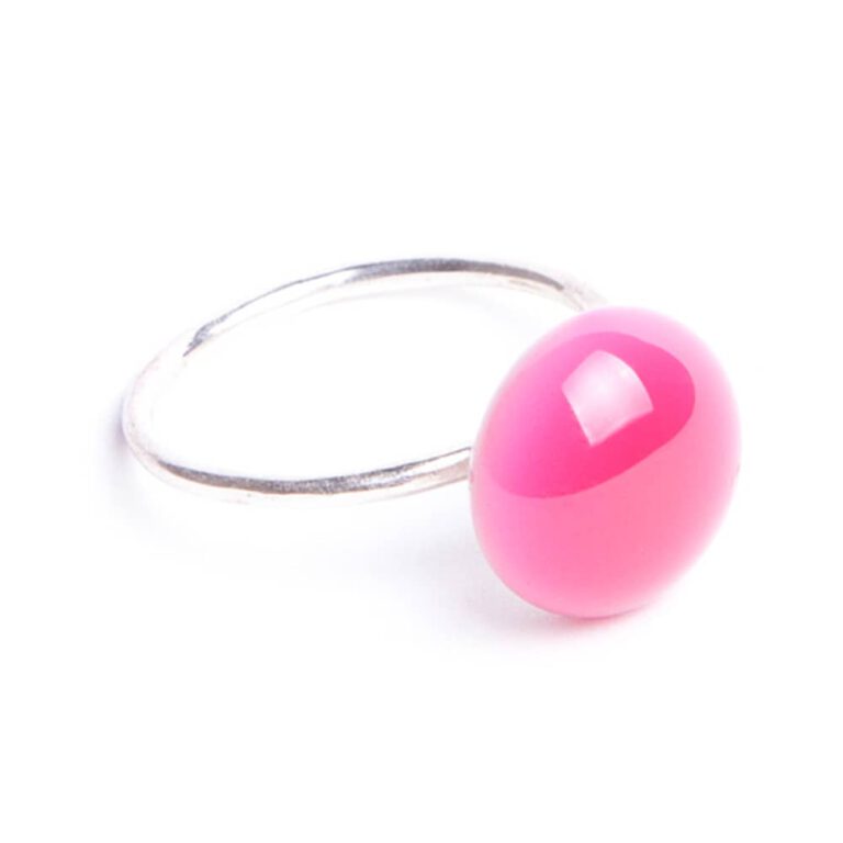 olcsó ezüst gyűrű pink fragil