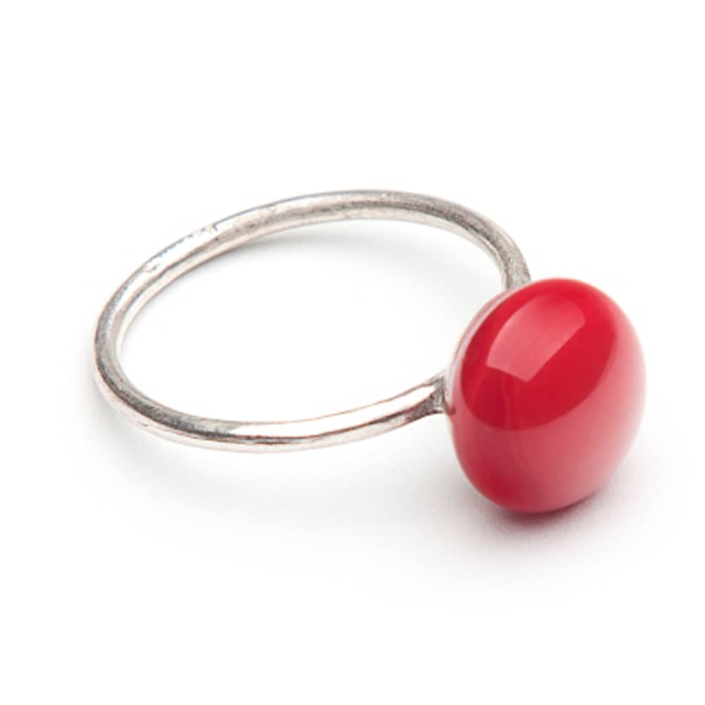 olcsó ezüst gyűrű piros fragil