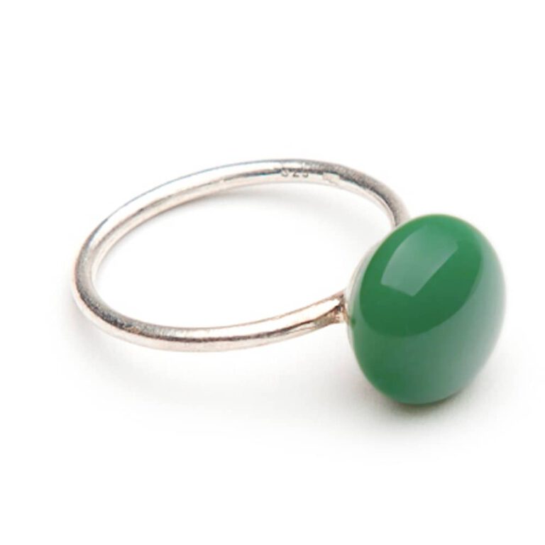olcsó ezüst gyűrű smaragdzöld fragil