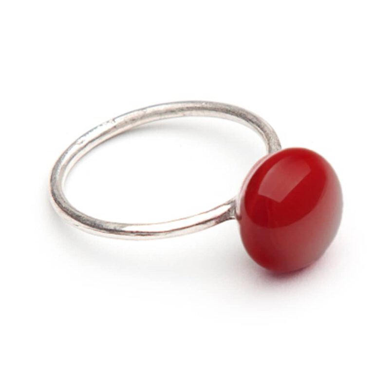 olcsó ezüst gyűrű vörös fragil